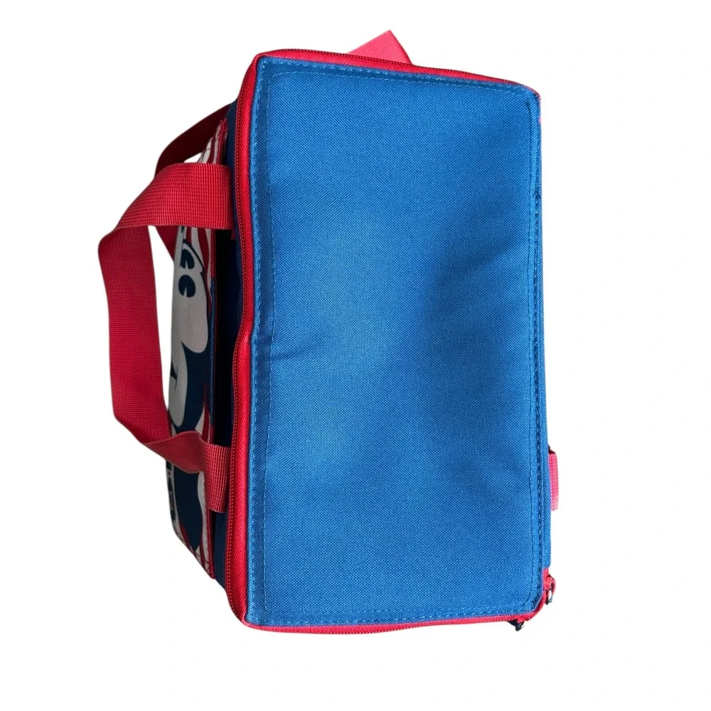 Disney Store Mickey Mouse Americana 70x80 Patriotic Fleece Blanket & Lunch‎ Box